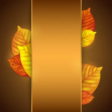 Autumn leaves background Stock Illustration