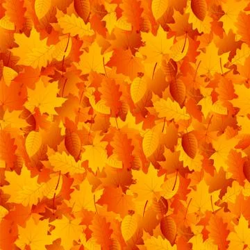 Autumn Leaves Background Stock Illustration