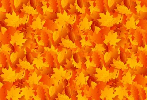 Autumn Leaves Background Stock Illustration