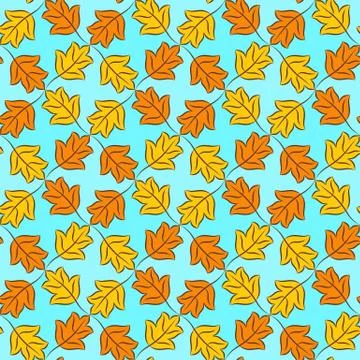 Autumn Leaves Background Stock Illustration