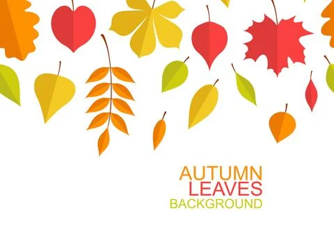 Autumn leaves background Stock Illustration
