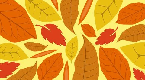 Autumn leaves background image. Horizontal banner with autumn leaves. Vector Illustrazione stock