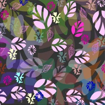 Autumn leaves background pattern in vector Stock Illustration