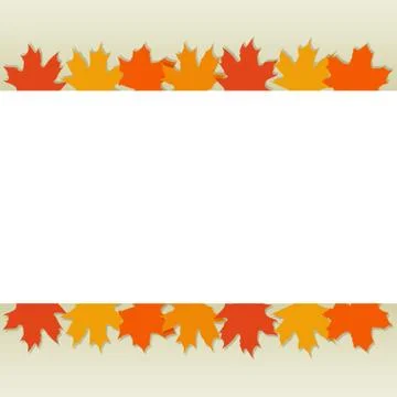 Autumn leaves border Stock-Illustration