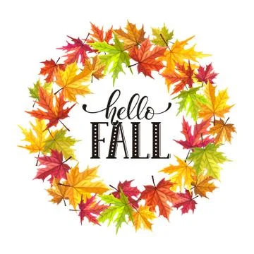 Autumn leaves composition Illustrazione stock