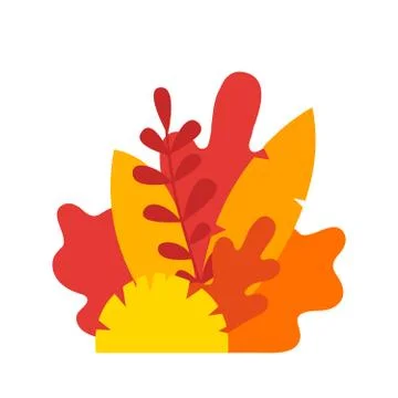 Autumn leaves composition. Vector yellow tree leaf isolated on white backgrou Stock-Illustration