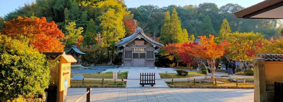 Autumn leaves at Dazaifu Tianmangu in shrine Fukuoka, Japan Stock Photos