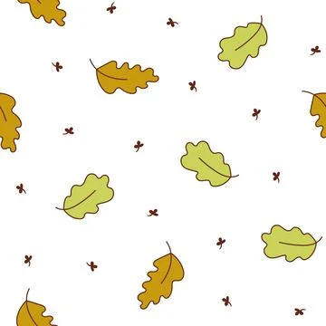 Autumn leaves fall. Seamless pattern. Stock Illustration