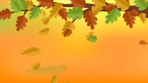 Autumn leaves falling background Stock Footage 67198306