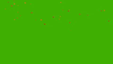 Autumn leaves falling on green screen for fall season overlay 4K Stock Footage 336483625