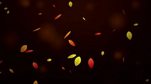 Autumn Leaves Falling in Looping Diagonal Motion Background Видео 348302089