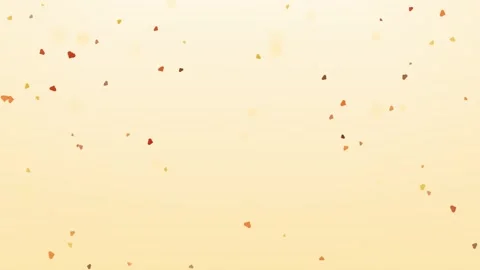 Autumn leaves Falling Motion Light Yellow Background Elegant Festive Celebration Stock Footage 340475556
