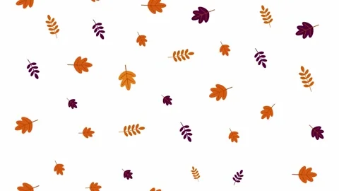 Autumn Leaves Falling Seamless Loop Motion Background Stock Footage 342123053