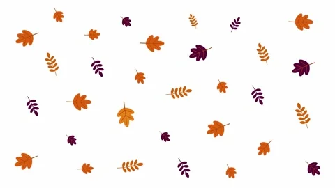 Autumn Leaves Falling Seamless Loop Motion Background Stock Footage 342123800