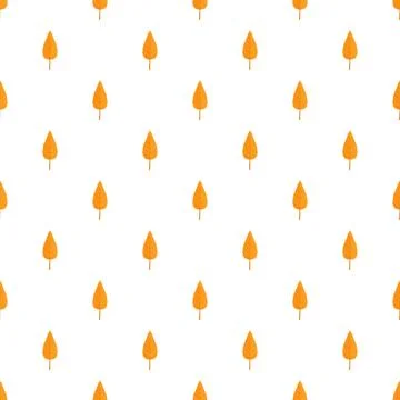 Autumn leaves falling seamless pattern on white background Stockillustratie