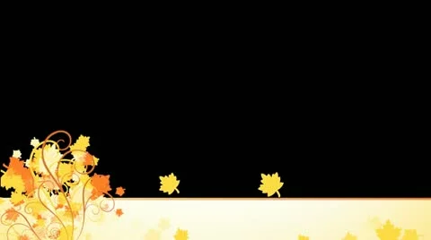 Autumn Leaves Flourish Lower Third HD Stock Footage 10870667