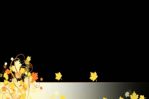 Autumn Leaves Flourish Lower Third Widescreen Stock Footage 10870822