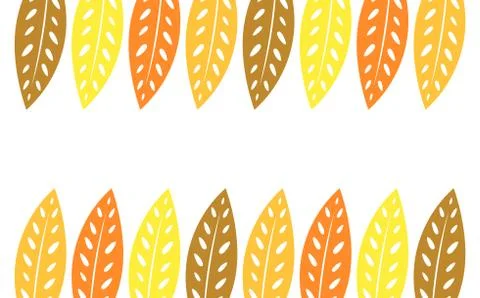 Autumn leaves frame background. Vector illustration Stock Illustration