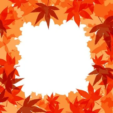 Autumn leaves frame, border with copy space Stock Illustration
