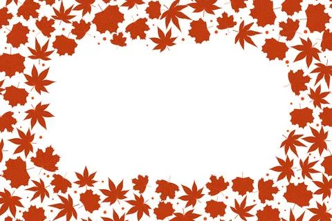 Autumn leaves frame, border with copy space Stock Illustration