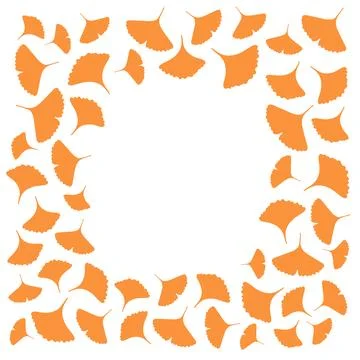 Autumn leaves frame, border with copy space Stock Illustration