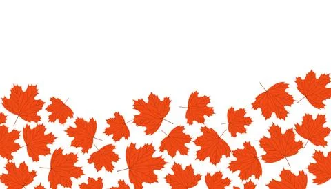 Autumn leaves frame, border with copy space Stock Illustration