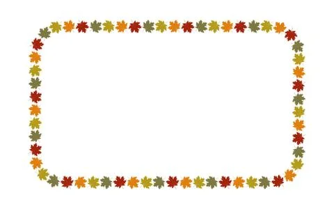 Autumn leaves frame element Stock Illustration
