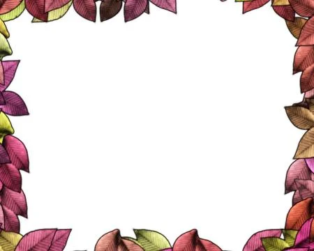 Autumn leaves frame Stock Illustration