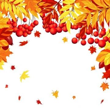 Autumn Leaves  Frame Stock Illustration