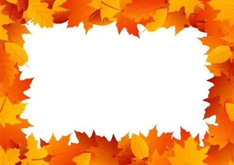 Autumn Leaves Frame Stock Illustration