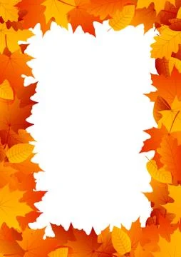 Autumn Leaves Frame Stock Illustration