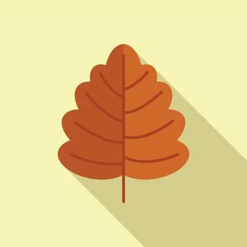 Autumn leaves icon flat . Fall leaf Stock Illustration