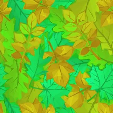 Autumn Leaves Low Poly Stock-Illustration