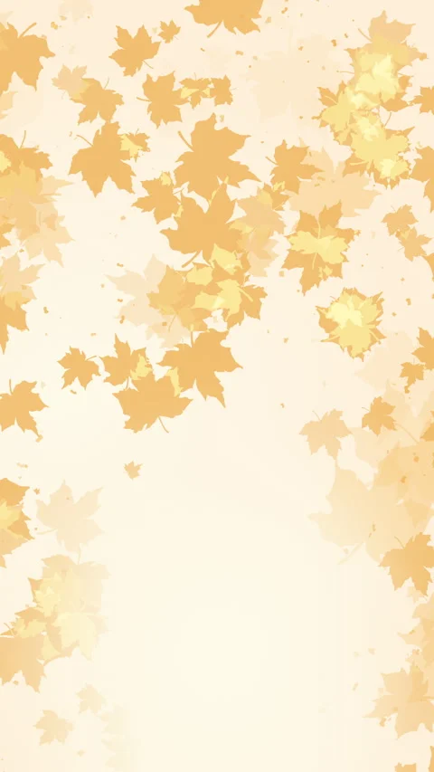 Autumn leaves maple tree animation on yellow background. Copy space. Looped. Video stock 293785995