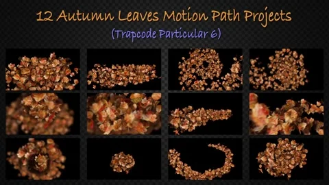 Autumn Leaves Particles. Particular Plugin! 스톡 After Effects