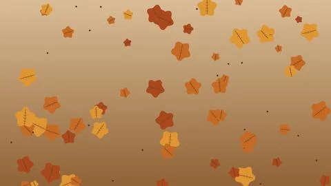 Autumn leaves pattern with falling foliage on a gradient brown background f.. Stock Illustration