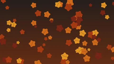 Autumn leaves pattern with falling orange and brown foliage on a dark gradi.. Stock Illustration
