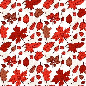 Autumn leaves pattern Stock Illustration