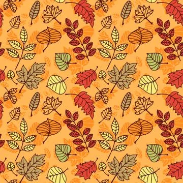 Autumn leaves pattern Illustrazione stock