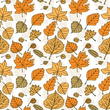 Autumn leaves pattern Illustrazione stock