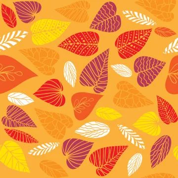 Autumn leaves pattern Stock Illustration
