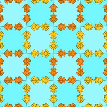 Autumn Leaves Pattern Stock Illustration