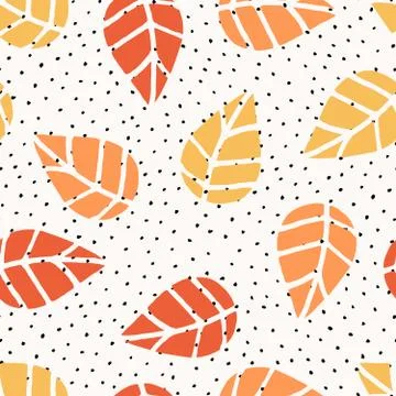 Autumn Leaves Pattern Stock Illustration
