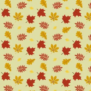Autumn leaves pattern Ilustración de archivo
