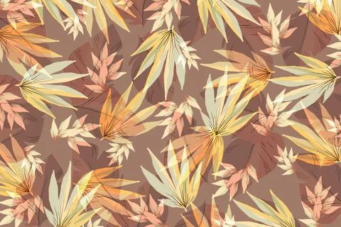 Autumn leaves pattern Stock Illustration