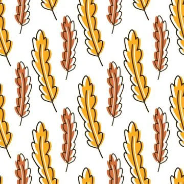 Autumn leaves pattern. Vector background design. Autumn seamless pattern. Car Stockillustratie