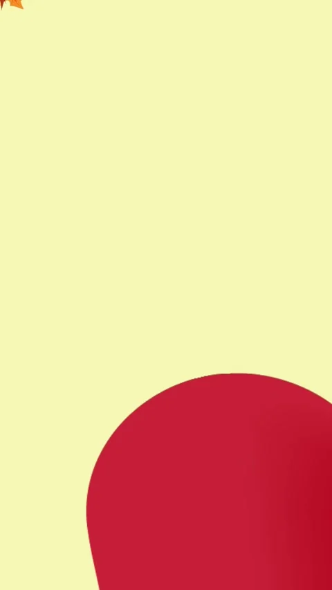 Autumn leaves with red circle vertical background template Stock Footage 336796032