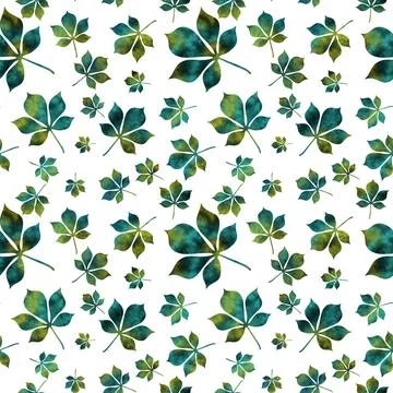 Autumn leaves seamless chestnut pattern for wrapping paper and fabrics Ilustración de archivo