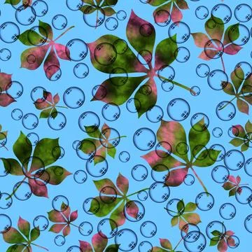 Autumn leaves seamless chestnut pattern for wrapping paper and fabrics Ilustración de archivo