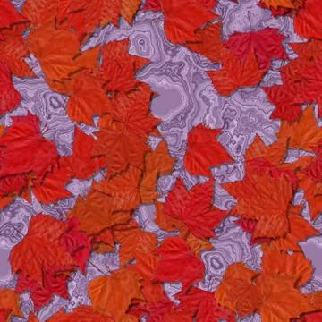 Autumn leaves seamless generated texture background Stock Illustration